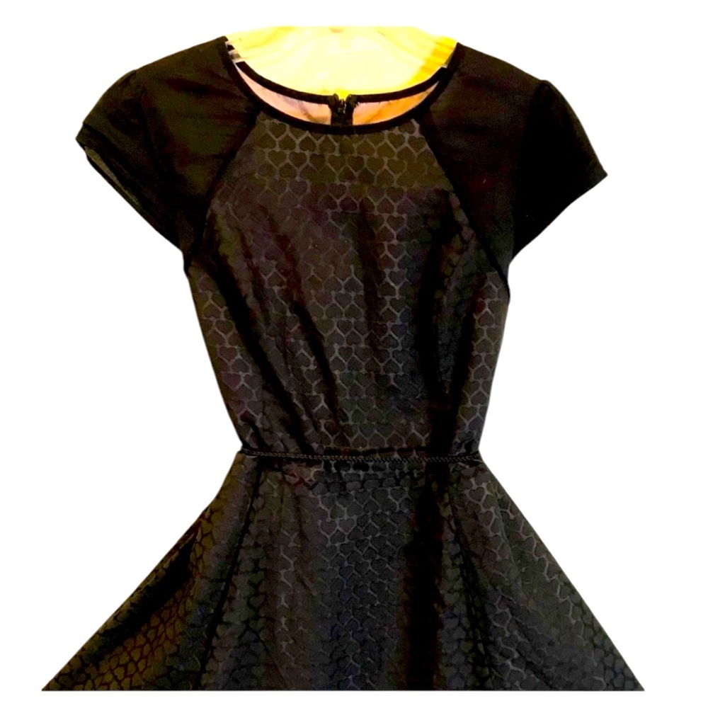 Oasis Brand Midi Dress Chiffon Frill Shoulders Size 10